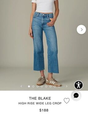 Joe's Jeans The Blake in No Promises Blue Wide Leg Crop Jeans 28 EUC